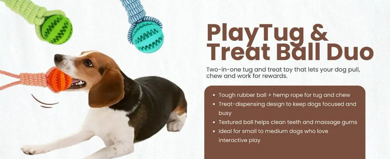 Rubber Leaking Ball Tug Toy