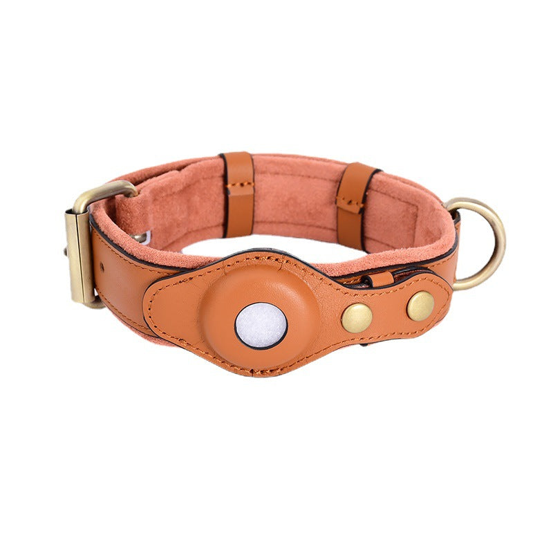 Dog Collar with Secure AirTag Holder