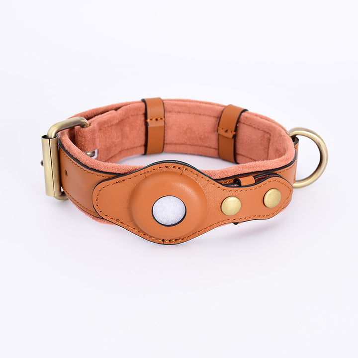 Dog Collar with Secure AirTag Holder