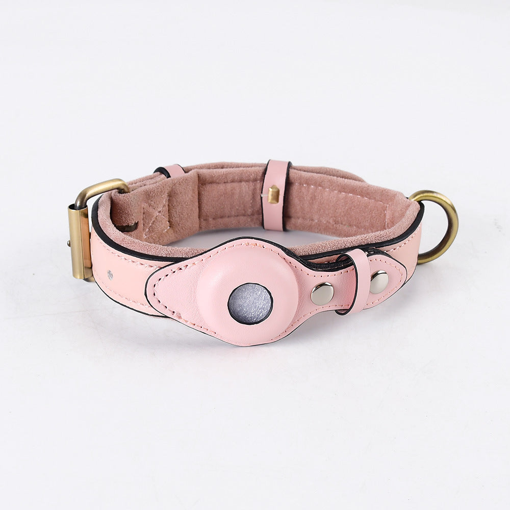 Dog Collar with Secure AirTag Holder