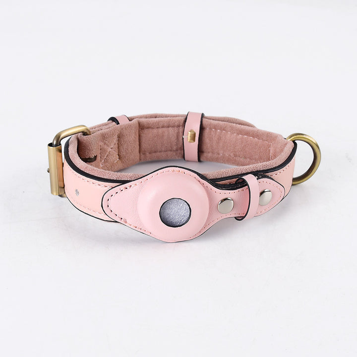 Dog Collar with Secure AirTag Holder