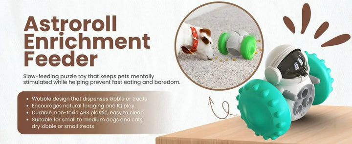 Astroroll Enrichment Feeder for pets IQ training toy
